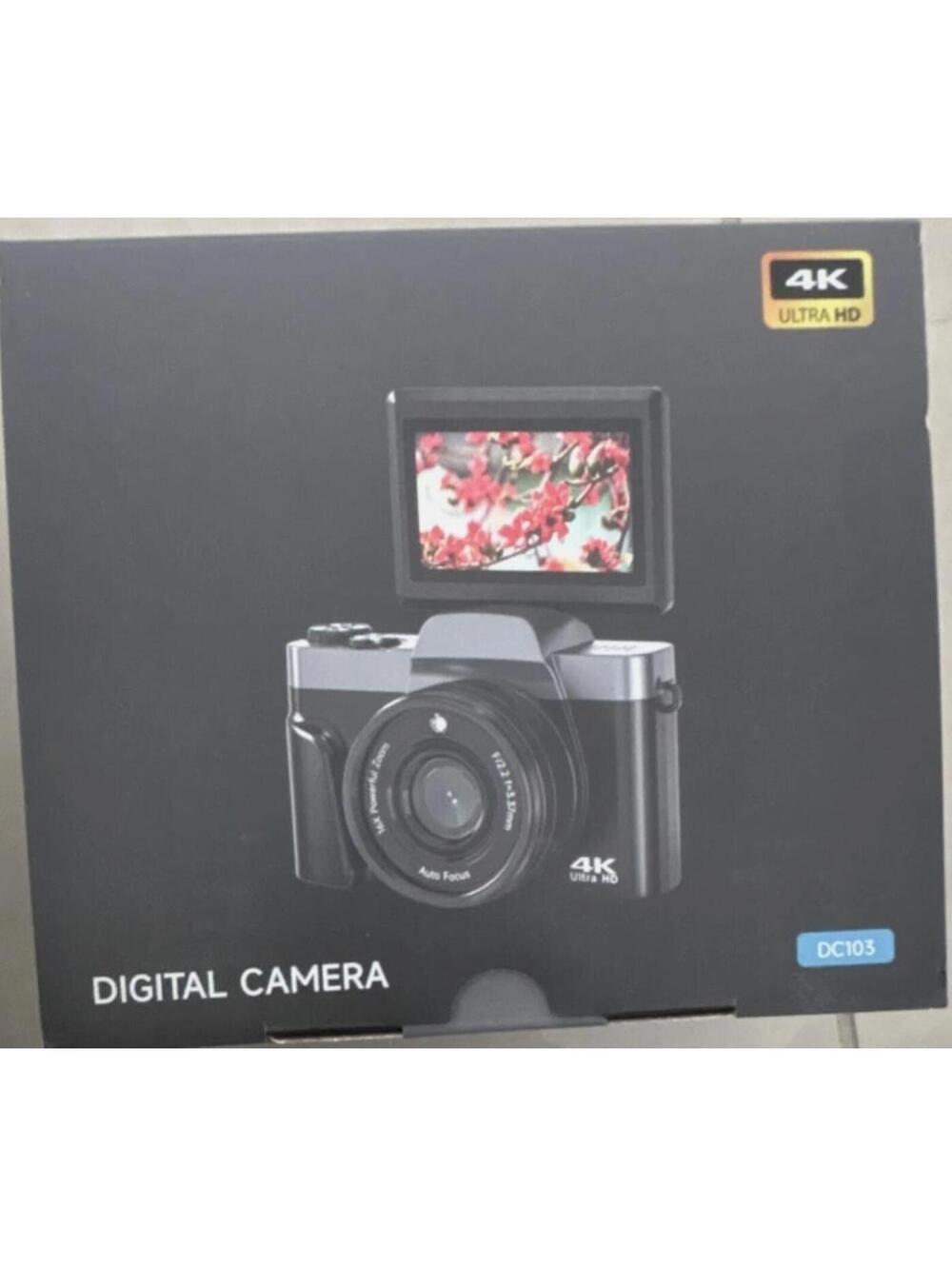 DC103 Digital Camera 64MP 4K Ultra HD 16x Zoom Auto Focus Anti-Shake Black